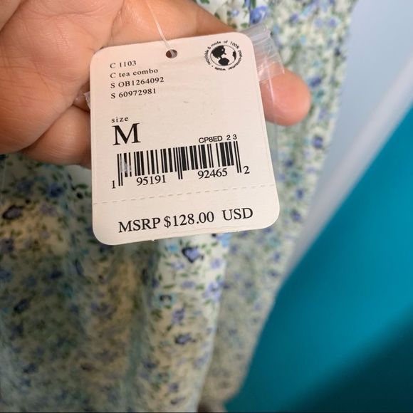 Free people petunia mini dress tea combo small floral print - Picture 6 of 7